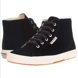 Superga velvet high top sneakers
